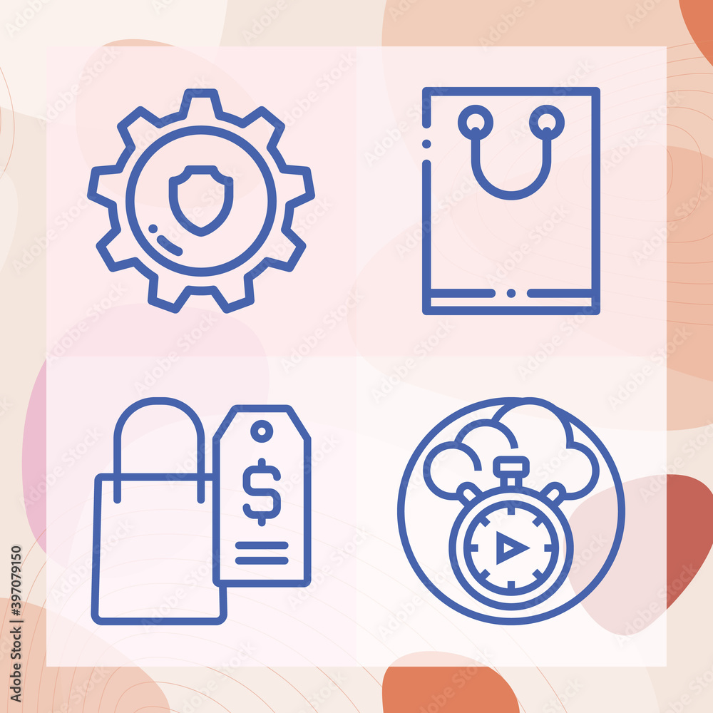 Simple set of clock related lineal icons Simple set of clock related lineal icons