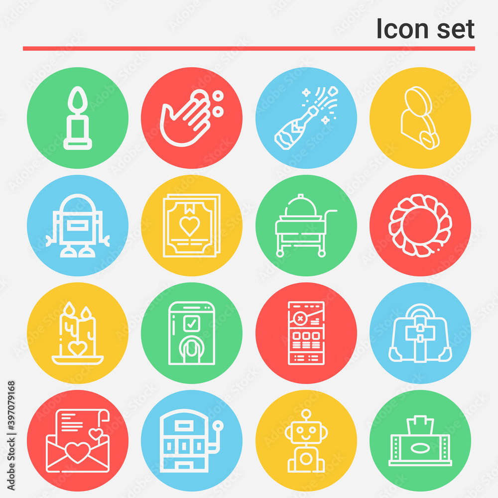 16 pack of human lineal web icons set 16 pack of human lineal web icons set