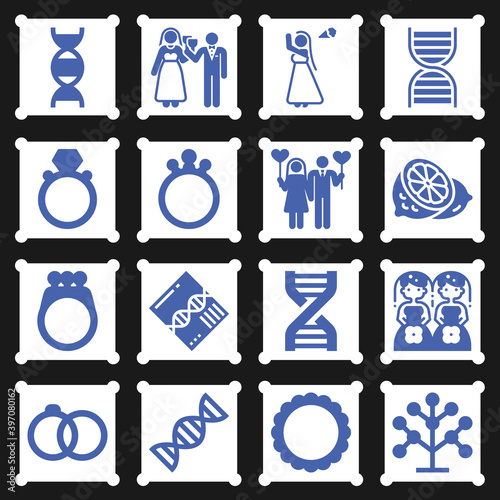 16 pack of st  filled web icons set