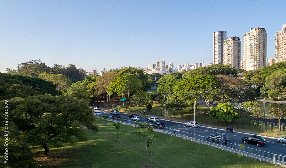 Avenue in Sao Paulo city.