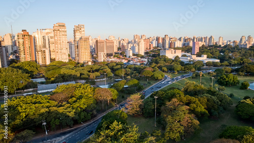 Aerial view of Sao Paulo city, Brazil.