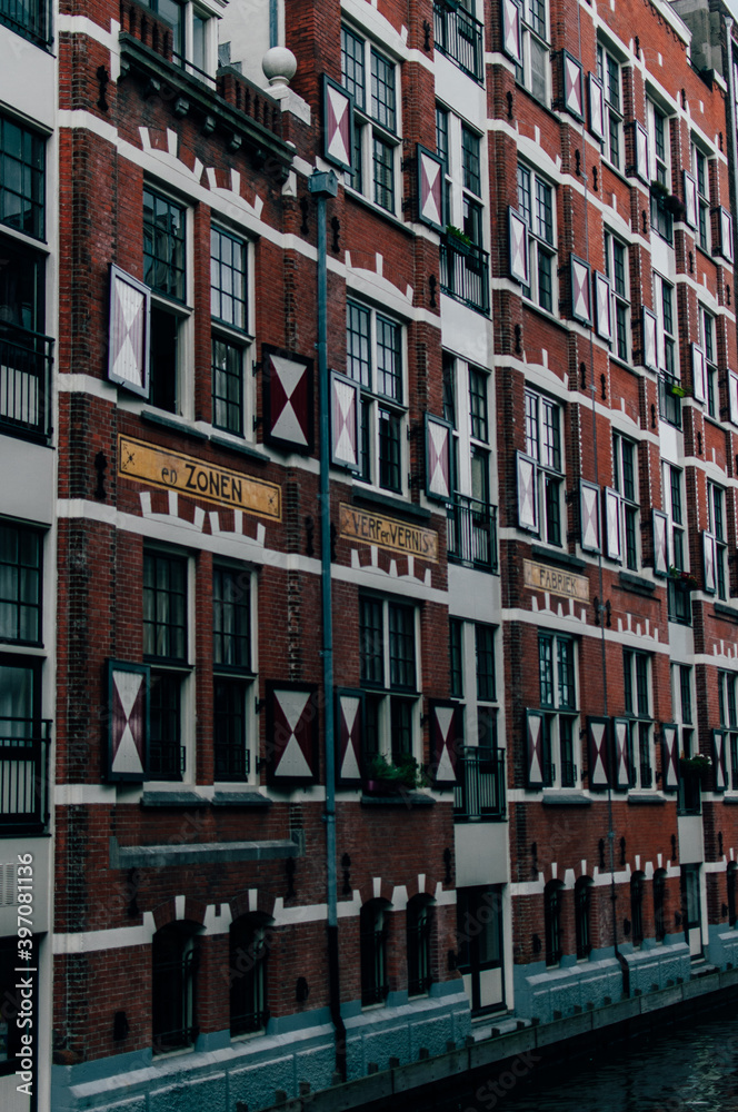 Verf en Vernis Fabriek factory located in Amsterdam, Netherlands building built with bricks