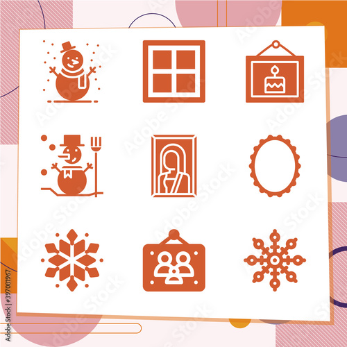 Simple set of 9 icons related to deceive