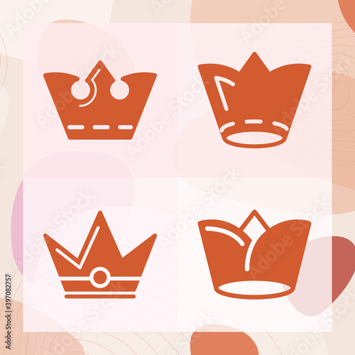 Simple set of unclear related filled icons