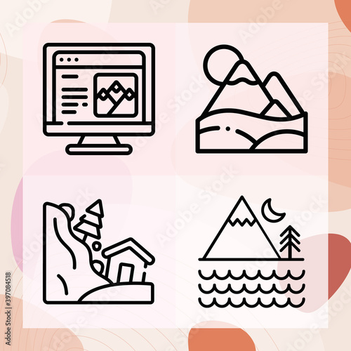 Simple set of constant related lineal icons