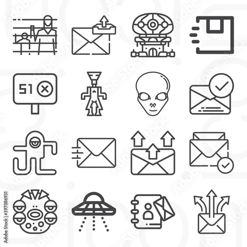 16 pack of exile  lineal web icons set