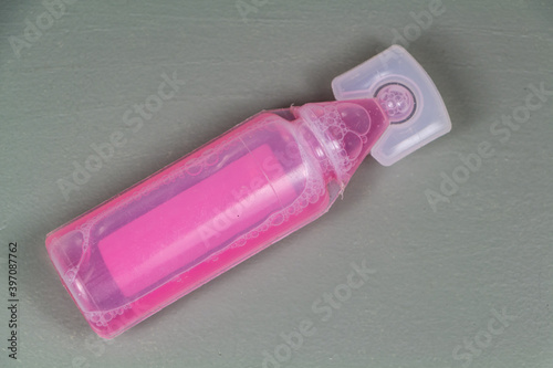 Single dose of antiseptic in plastic package