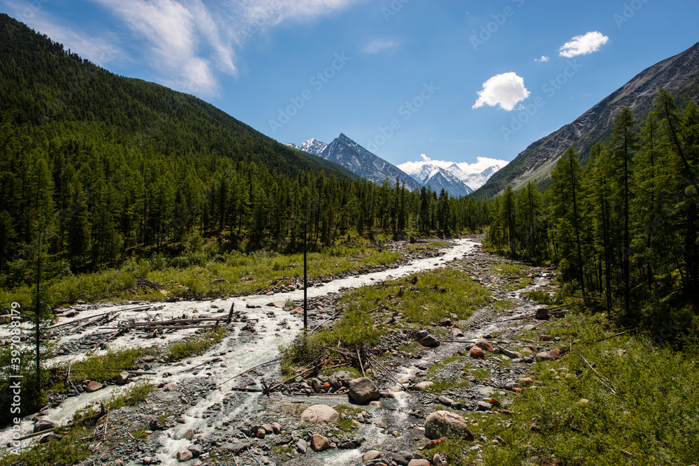 the valley of river Akkem and Belukha peak - Altay the valley of river Akkem and Belukha peak - Altay