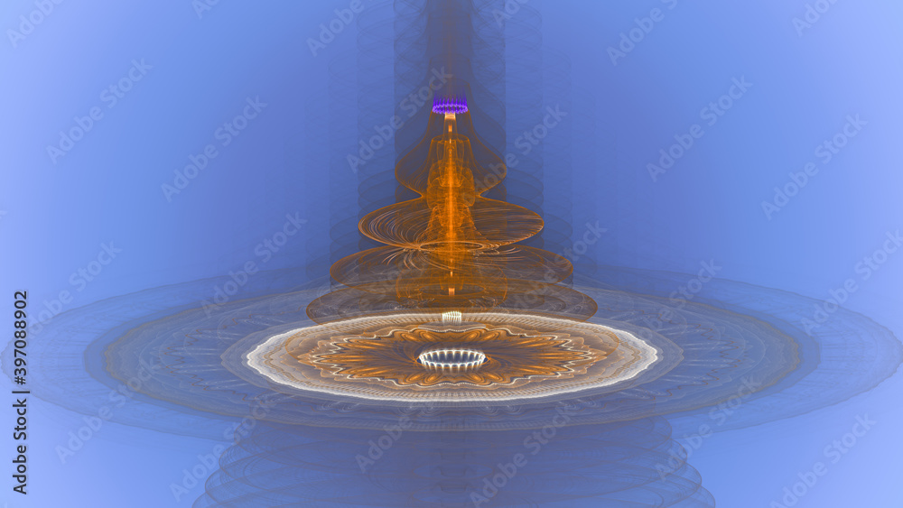 Naklejka premium 3d effect - abstract fractal graphic