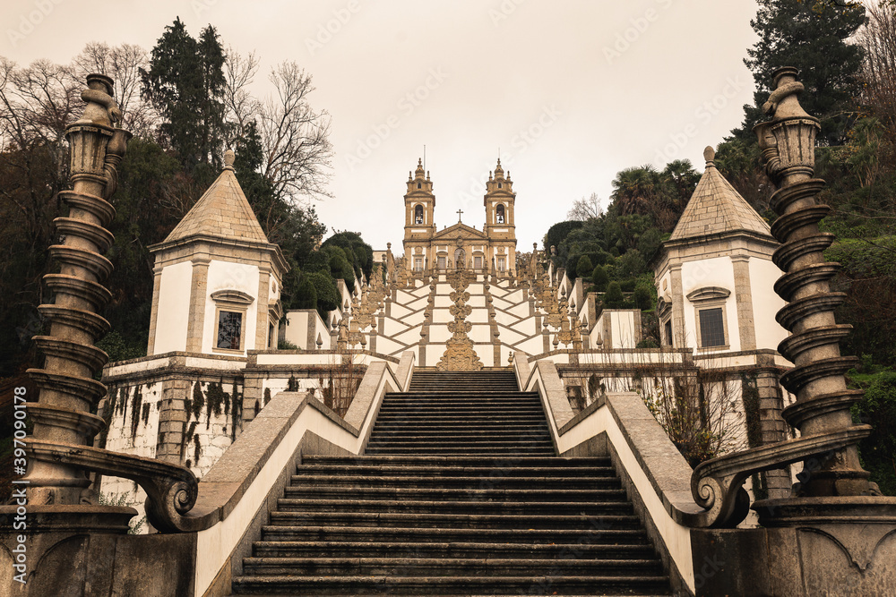 Braga Portugal Bom Jesus do Monte sunset staircase stairway 