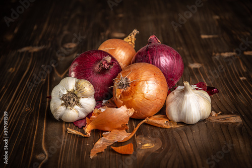 Onions and garlic