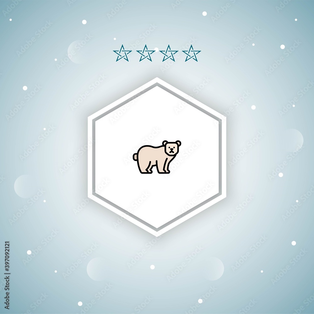 polar bear vector icon modern polar bear vector icon modern
