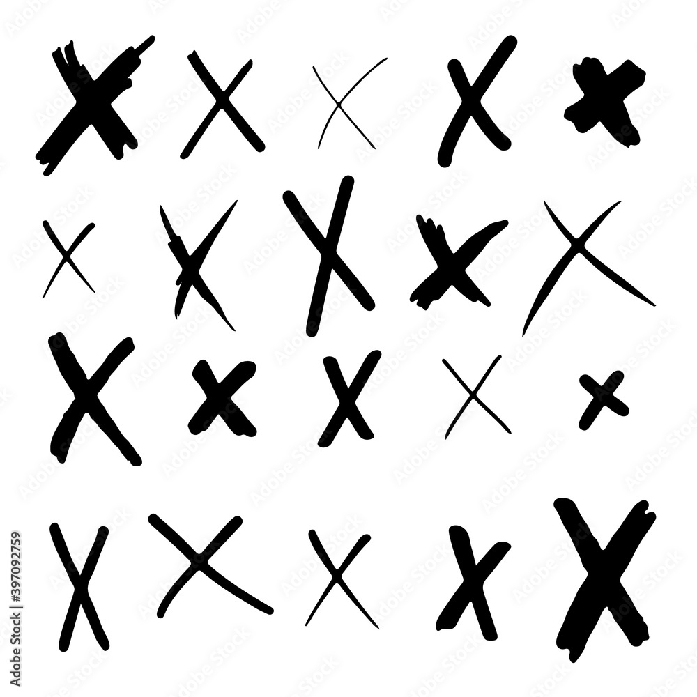 Black no check, check list icon vector design isolated on white background. Vector Illustration Black no check, check list icon vector design isolated on white background. Vector Illustration