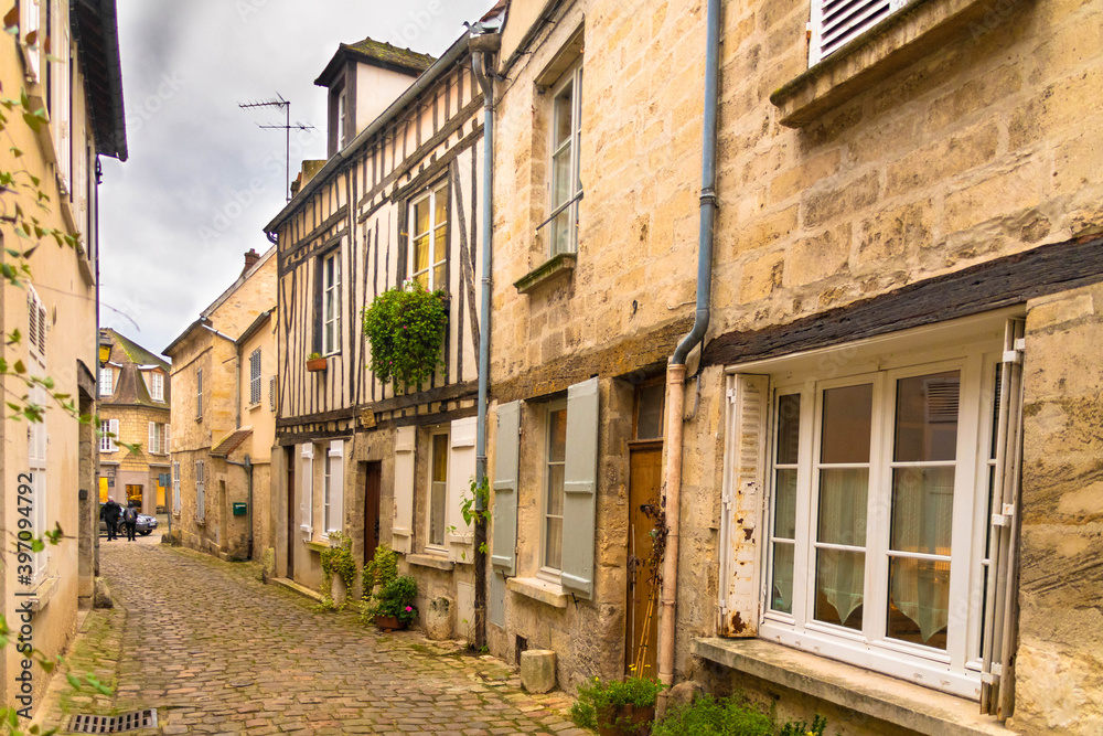 Fototapeta premium Senlis near Paris in Christmas time