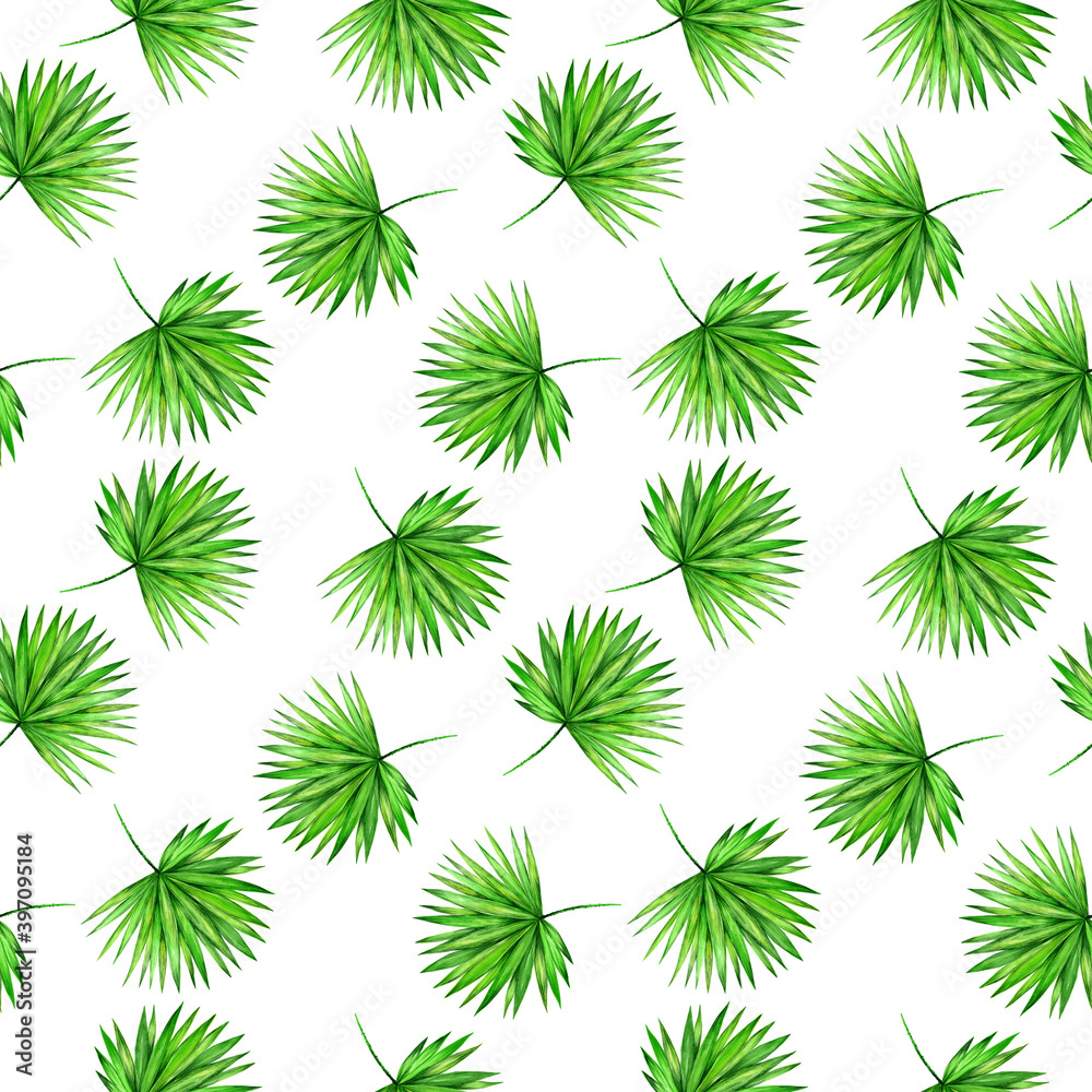 seamless pattern with leaves use for fabric, phone case, green leaves