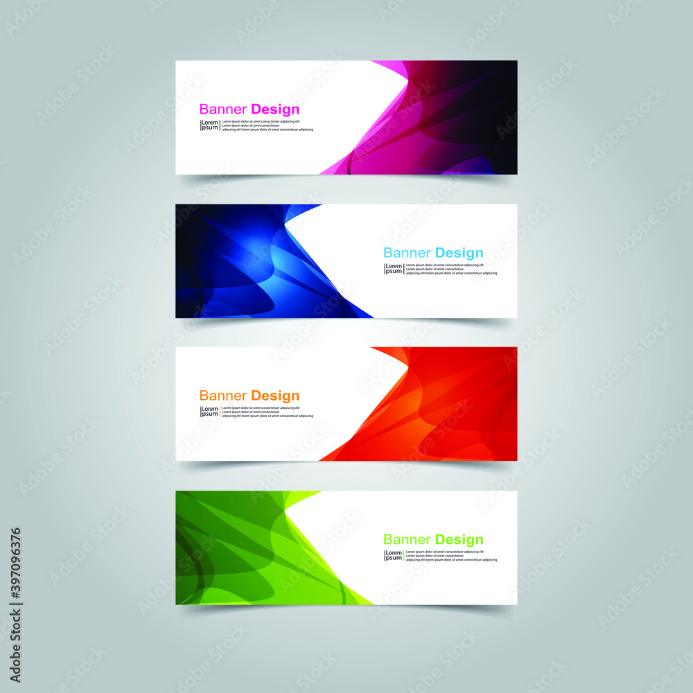 Fototapeta premium Vector Abstract banner web template