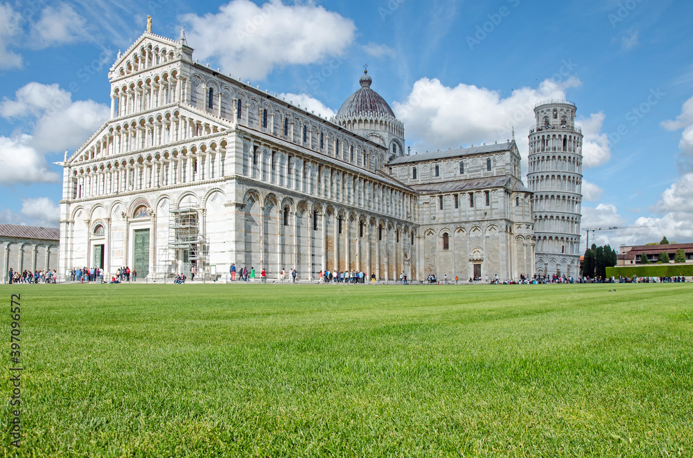 Amazing architecture of the Cathedral in Pisa, Italy
