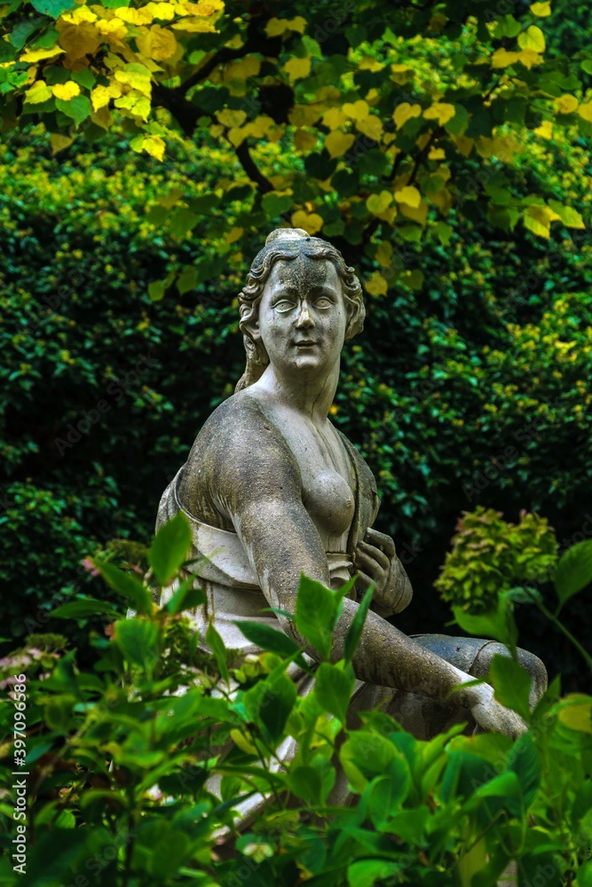 Susanna fountain (1705) or Susannabrunnen in Mirabell garden, Salzburg, Austria