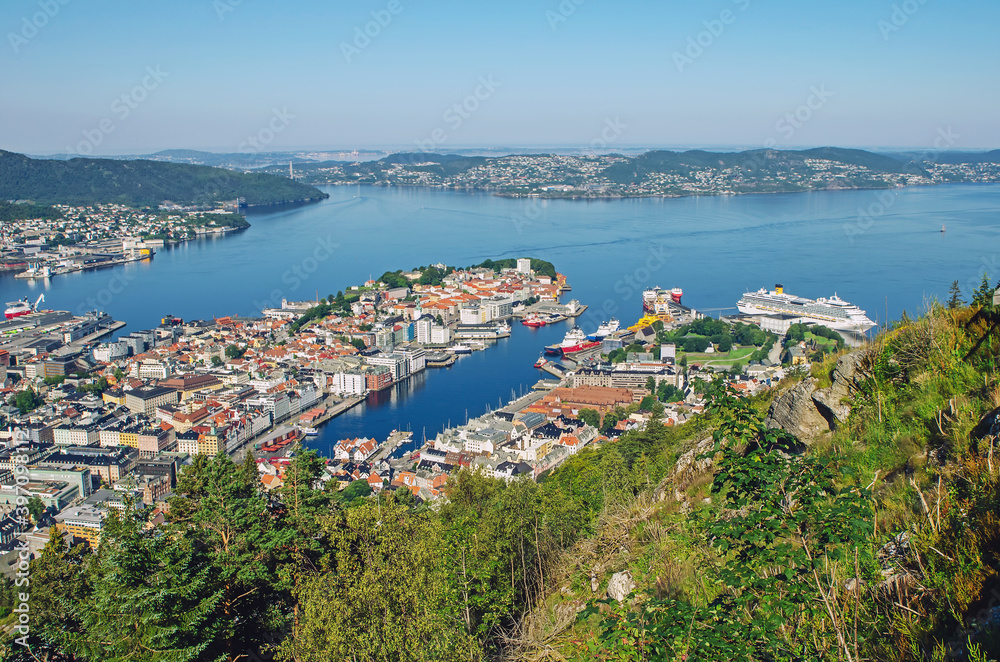 View on Bergen from the top