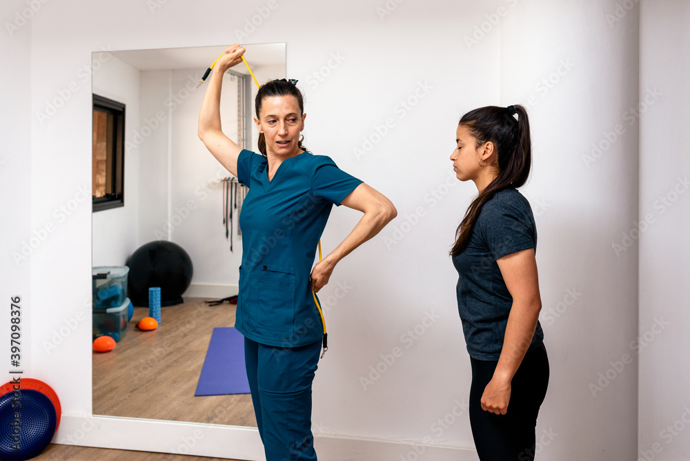 Fototapeta premium Rehabilitation Session in Physiotherapy Clinic