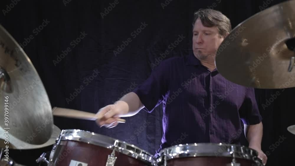 Man playing drums