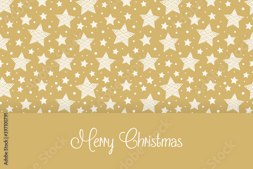 Christmas card with stars and wishes. Vector © Karolina Madej