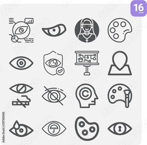 Simple set of guide related lineal icons.
