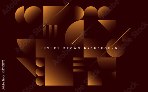 Luxury brown background. Design elements minimalistic geometry brown like chocolate. modern background and frame for text stylish luxurious brown vector illustration. 