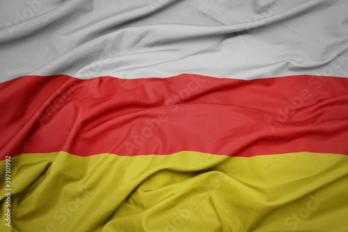 waving colorful national flag of south ossetia.