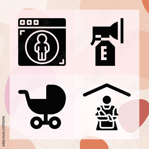 Simple set of parental related filled icons