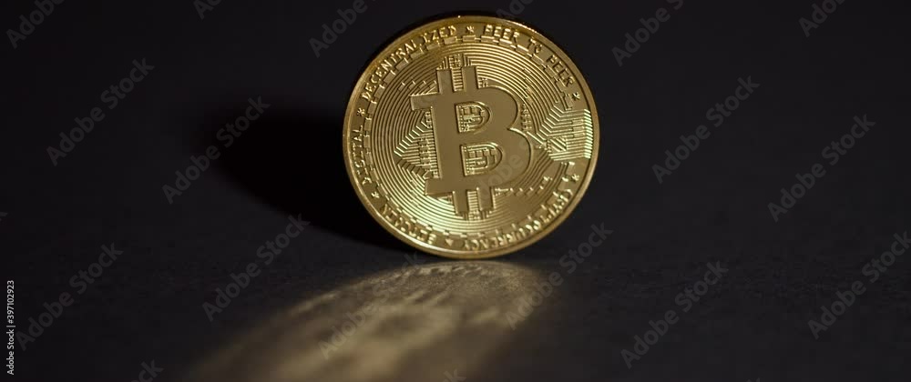 Bitcoin on black background Bitcoin on black background