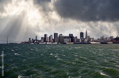San Francisco with choppy w...