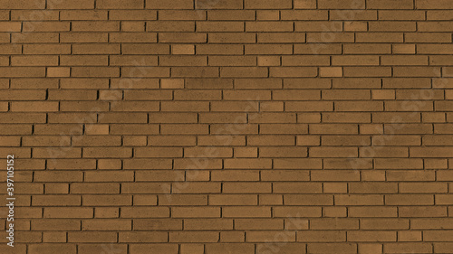Regular brown brick wall texture background.