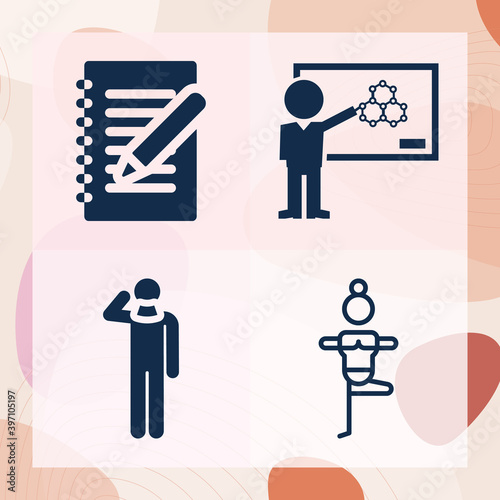 Simple set of physical related filled icons