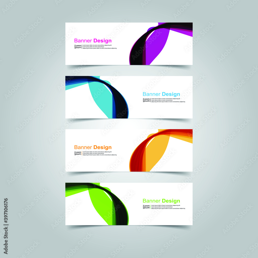 Fototapeta premium Vector Abstract banner web template