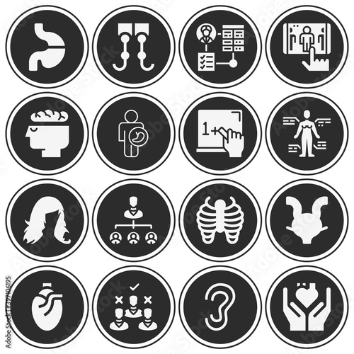 16 pack of faculties  filled web icons set