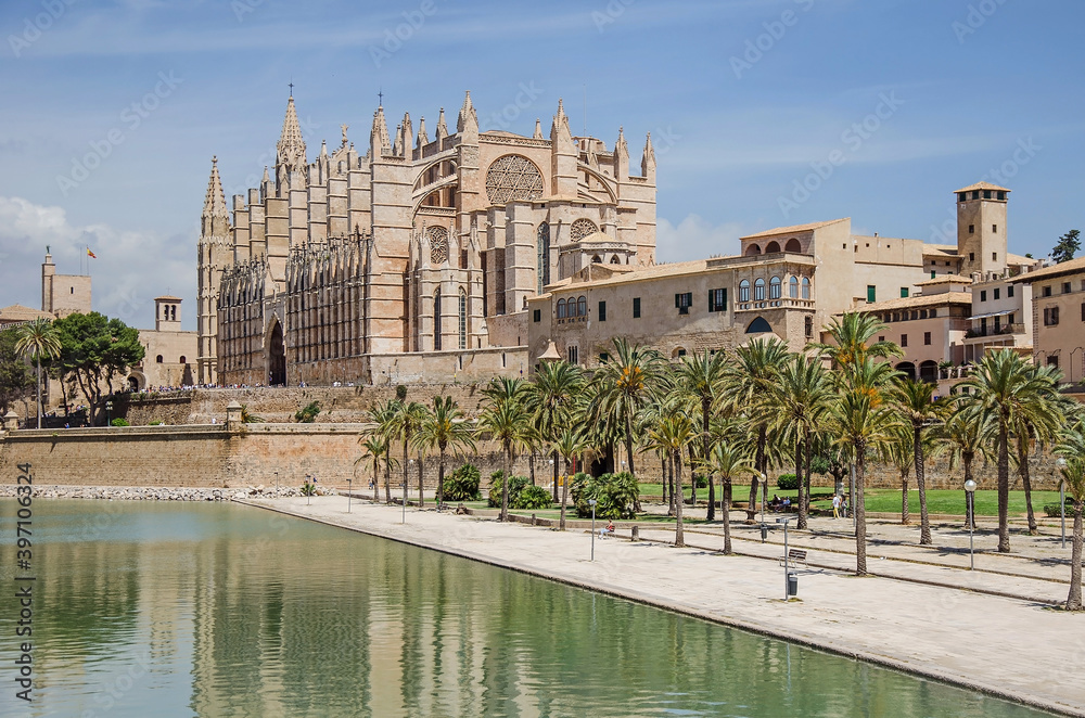 Tremendous cathedral of Palma de Mallorca, Spain