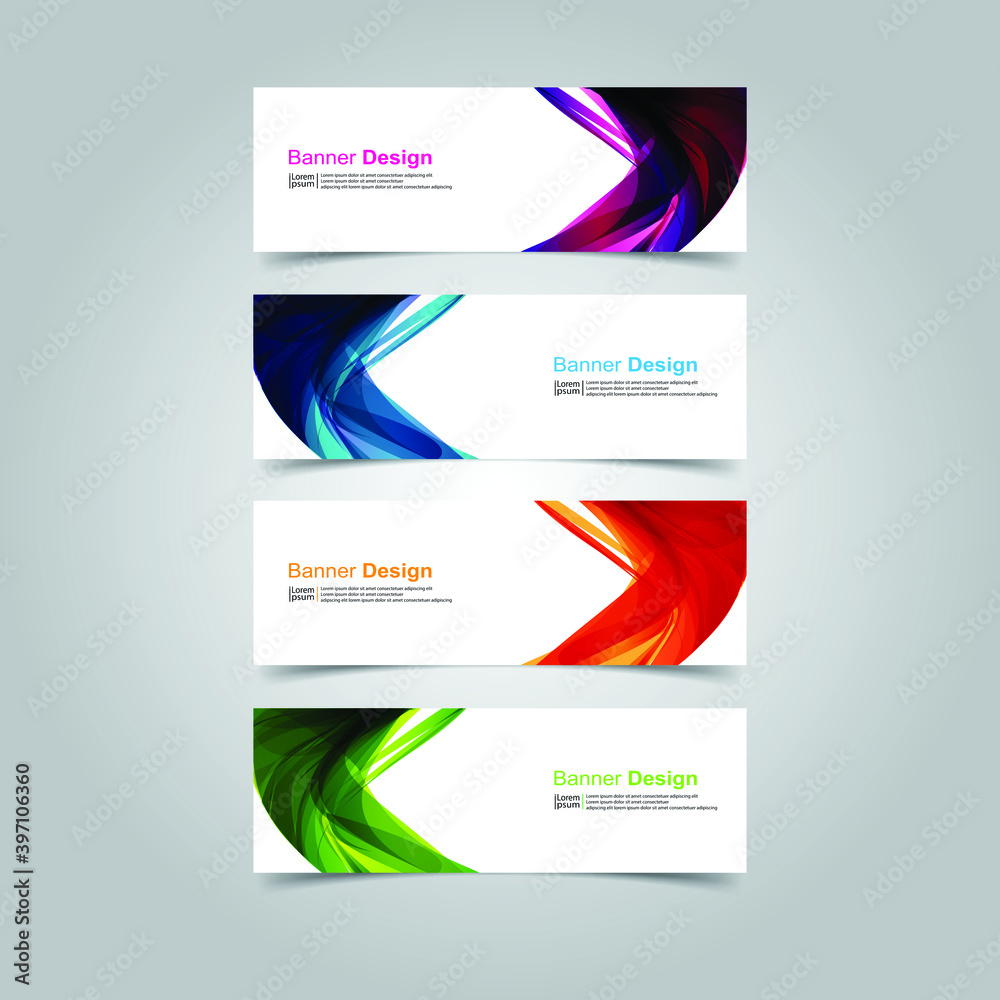Fototapeta premium Vector Abstract banner web template