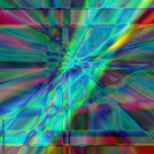 Crystal or diamond light reflection colorful spectrum effect illustration