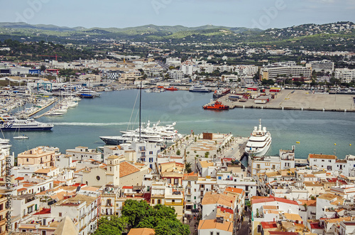 Old part of the town in Ibiza, Spain