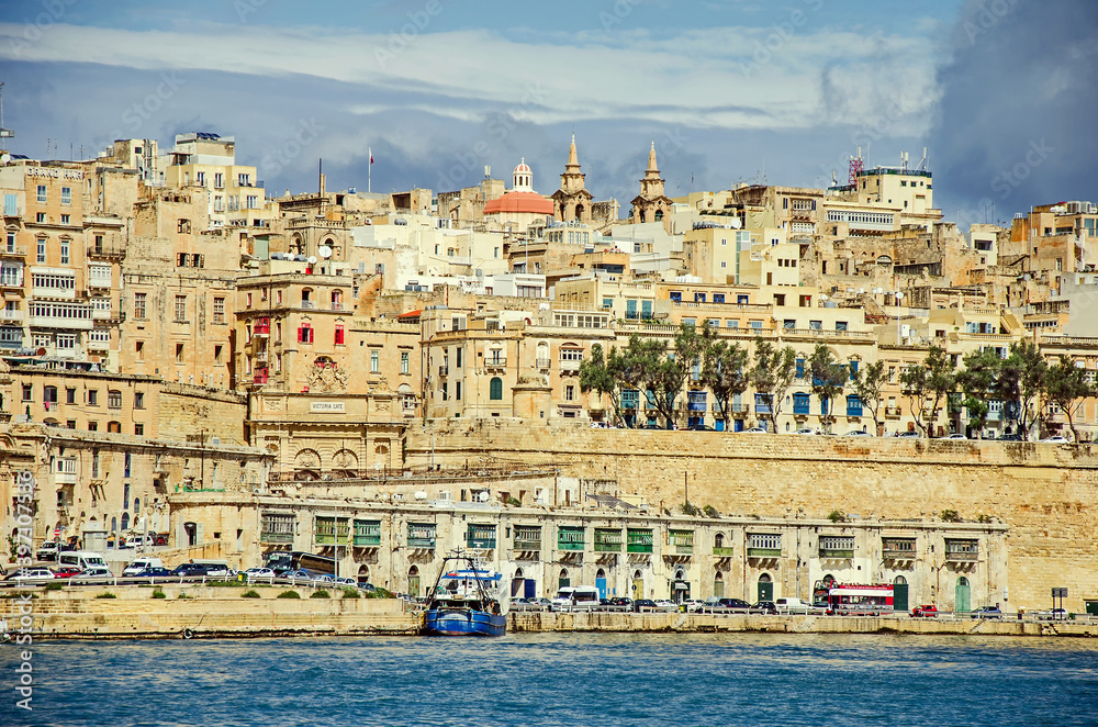 Old town of La Valletta in the island of Malta
