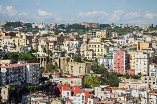 Fototapeta Naklejka Na Ścianę i Meble -  View from the top on the city of Naples, Italy