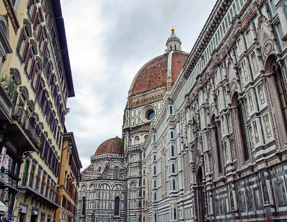 Amazing architecture of main cathedral in Florence, Italy