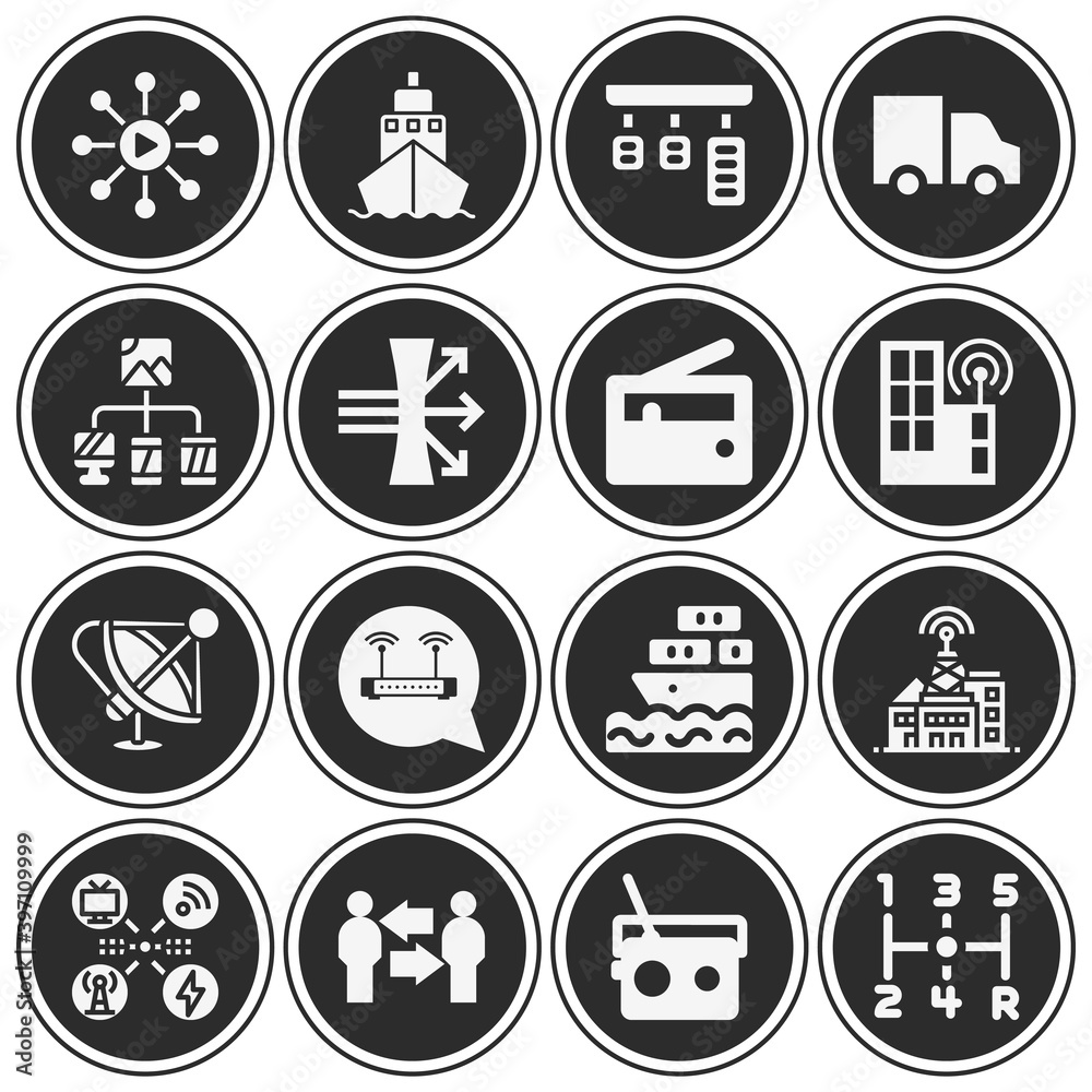 16 pack of dissemination filled web icons set 16 pack of dissemination filled web icons set