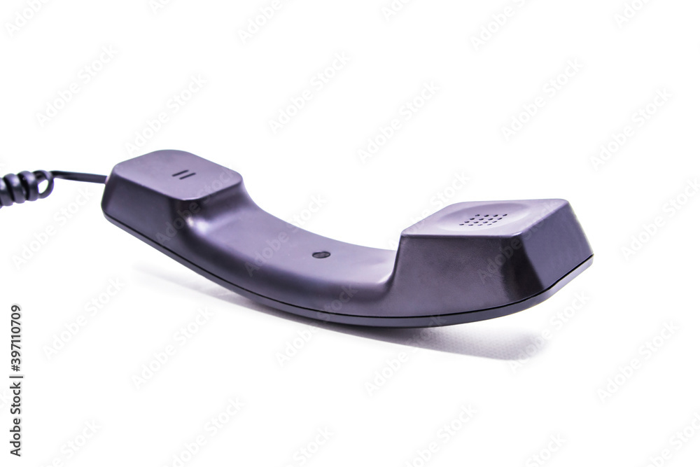 landline phone handset isolated on white landline phone handset isolated on white