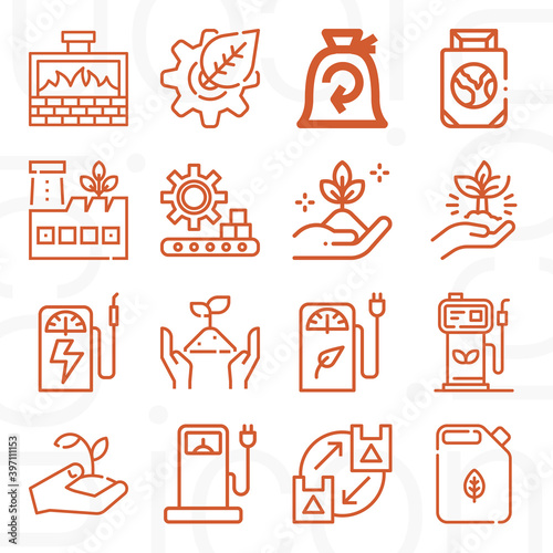 16 pack of cook up  lineal web icons set