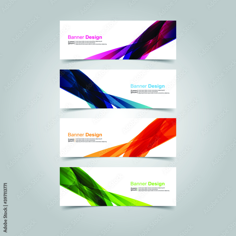 Fototapeta premium Vector Abstract banner web template