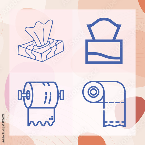 Simple set of necrosis related lineal icons