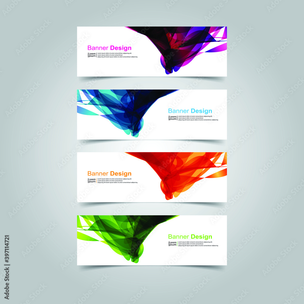Naklejka premium Vector Abstract banner web template