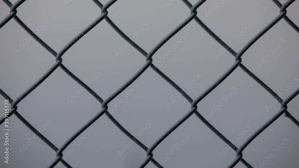 Maschendrahtzaun mit Frost Maschendrahtzaun mit Frost